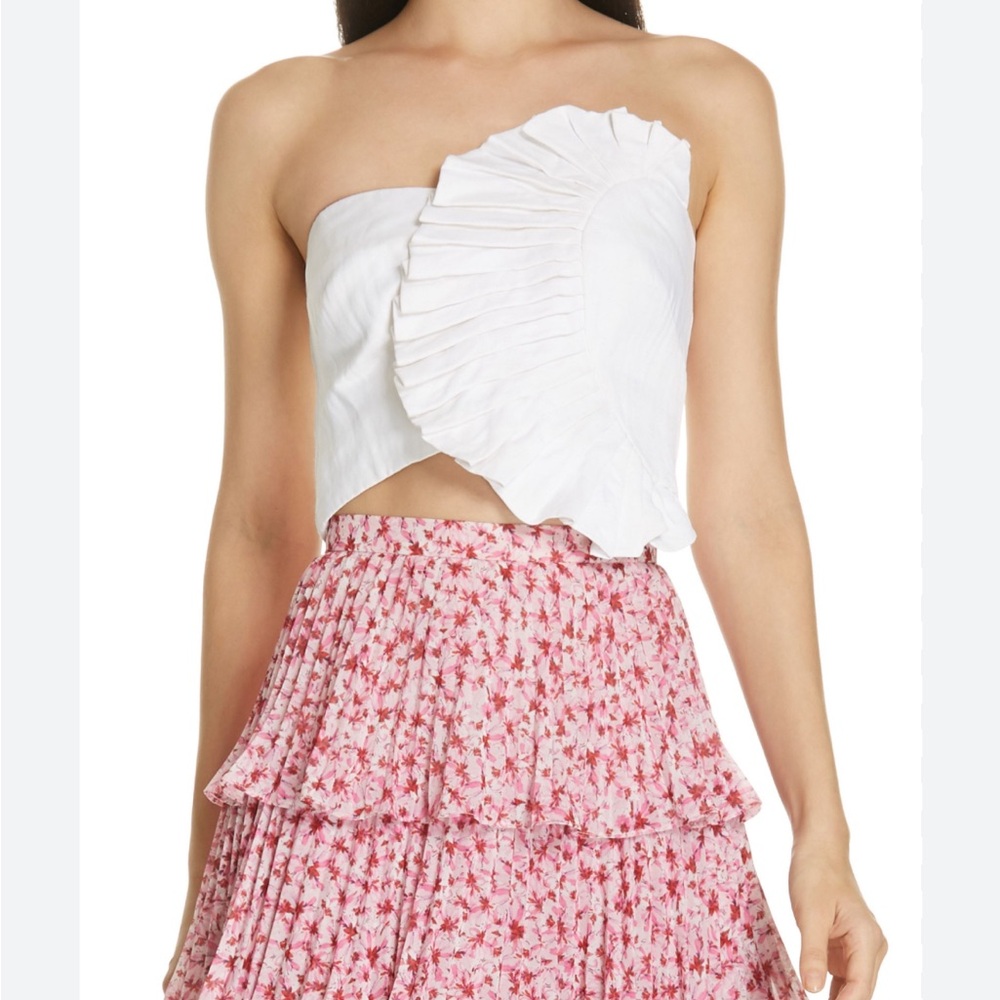 Amur white ruffle crop top - NEVER WORN NWT!